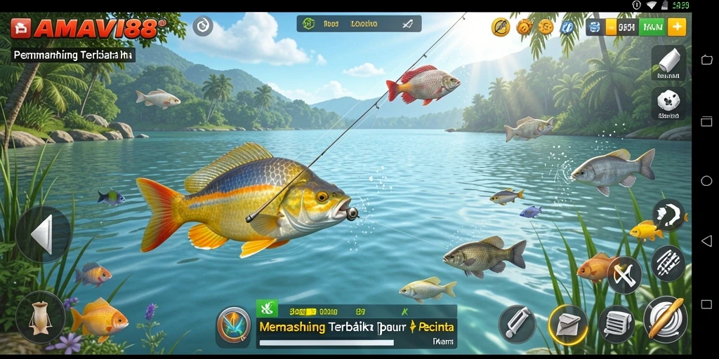 Tangkapan ikan yang mengesankan dalam gameplay AMAVI88.