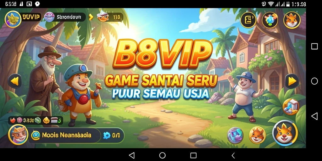 Screenshot gameplay B8VIP menunjukkan momen seru permainan santai.