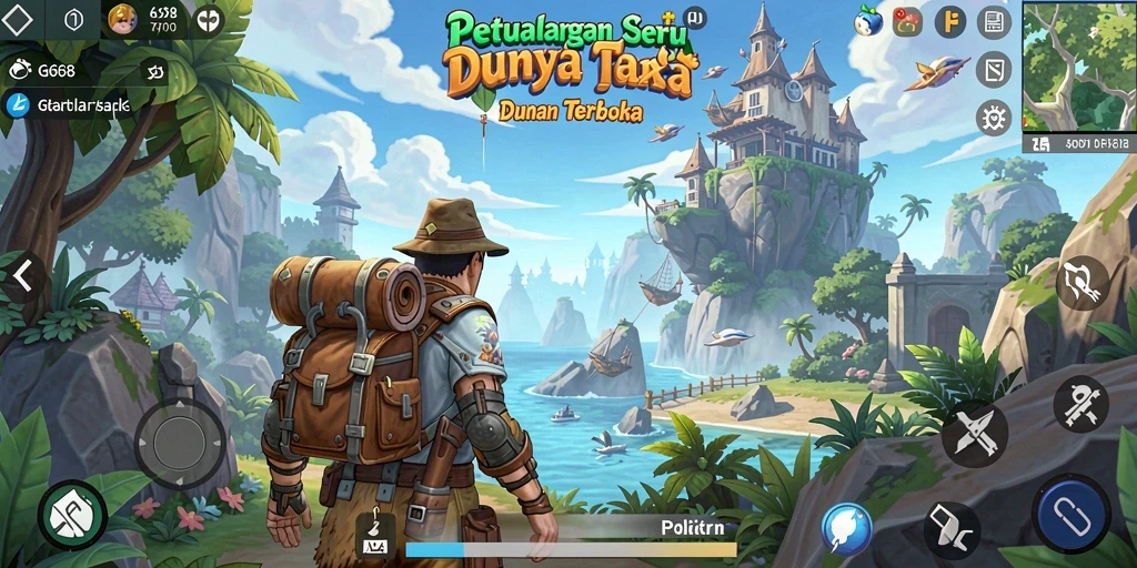 Tangkapan layar menarik dari gameplay dalam dunia terbuka G668.