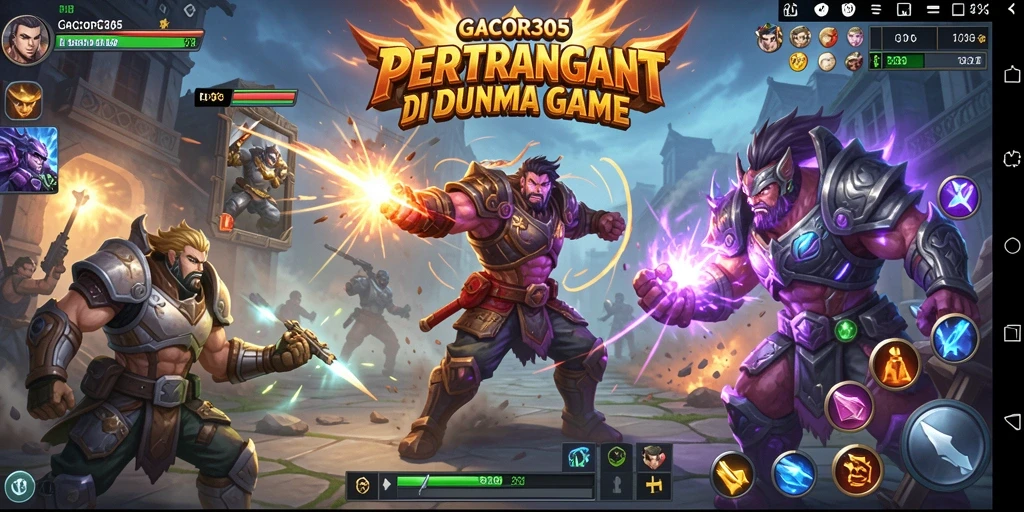 Tampilan seru pertarungan di GACOR305 dengan karakter yang beraksi.