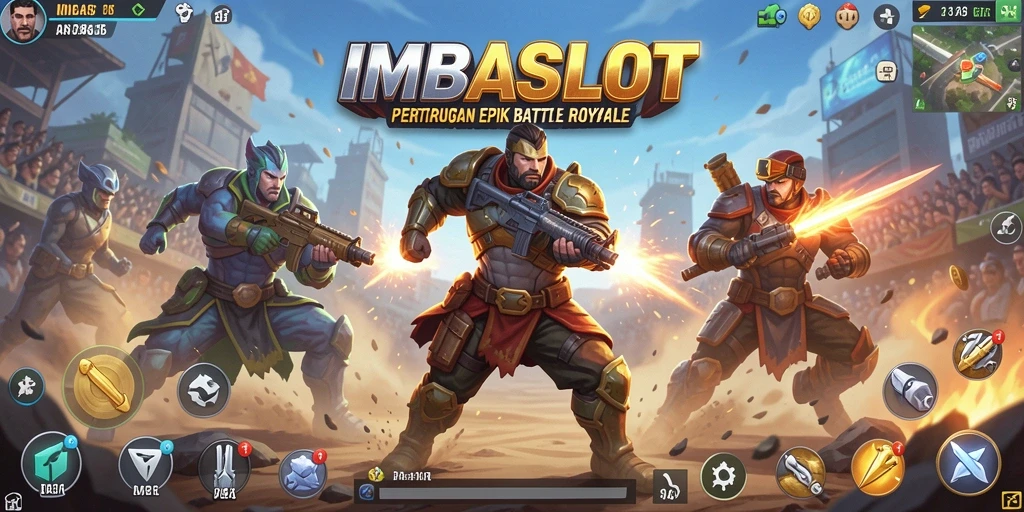 Gameplay IMBASLOT yang menegangkan dalam pertempuran Battle Royale.