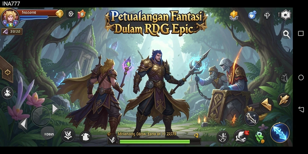 Tangkapan layar gameplay dari INA777 yang menampilkan aksi seru dalam pertempuran RPG.