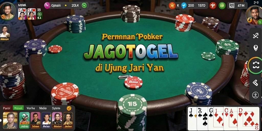 Tampilan seru dan interaktif dari permainan Poker di JAGOTOGEL.