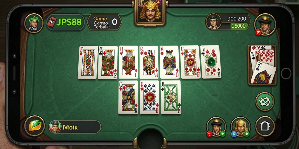 Screenshot gameplay JPS88 yang menunjukkan pertarungan domino yang seru.