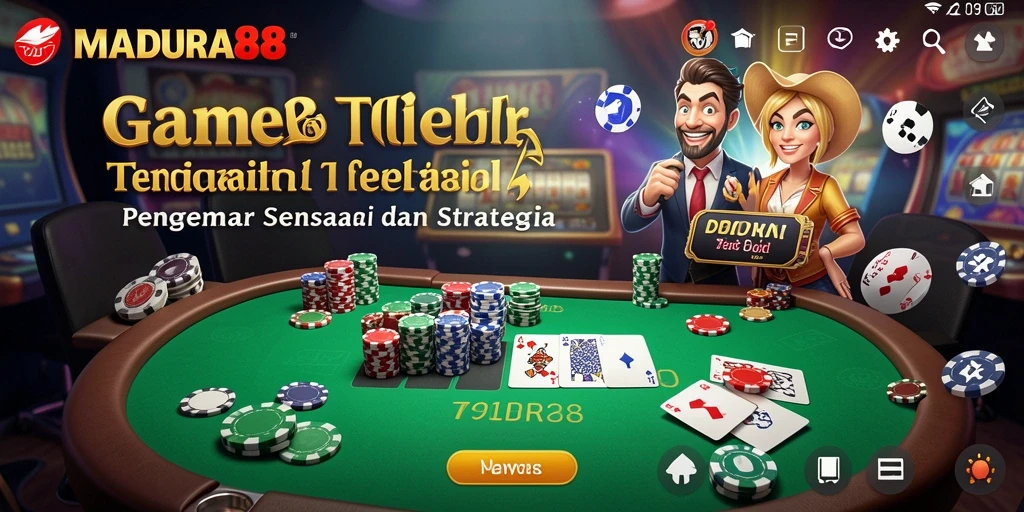 Tampilan permainan Poker MADURA88 yang menarik dan seru.