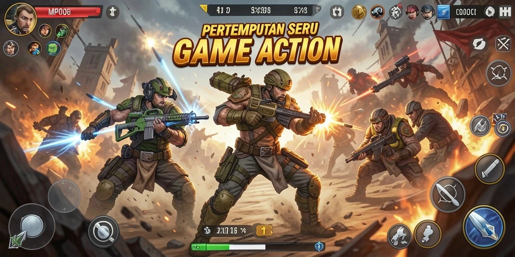 Tangkapan layar MPO08 menunjukkan aksi pertempuran yang mendebarkan.