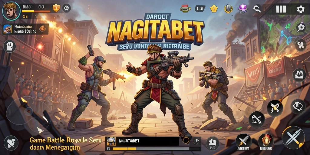 Tampilan gameplay NAGITABET yang menegangkan di medan perang.