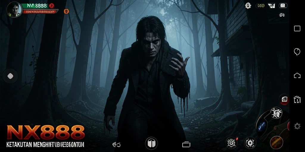 Tampilan gameplay NX888 yang mencekam dan penuh ketegangan.
