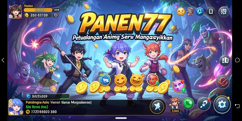 Tangkapan layar dari gameplay seru dalam PANEN77 dengan karakter Anime yang menarik.