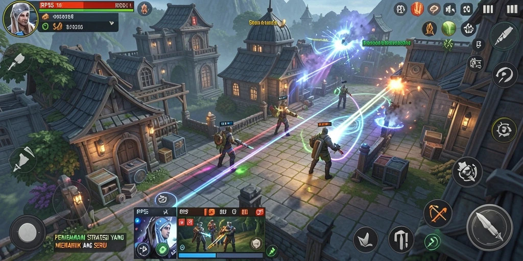 Tampilan screenshot gameplay RP55 yang menunjukkan aksi strategi luar biasa.