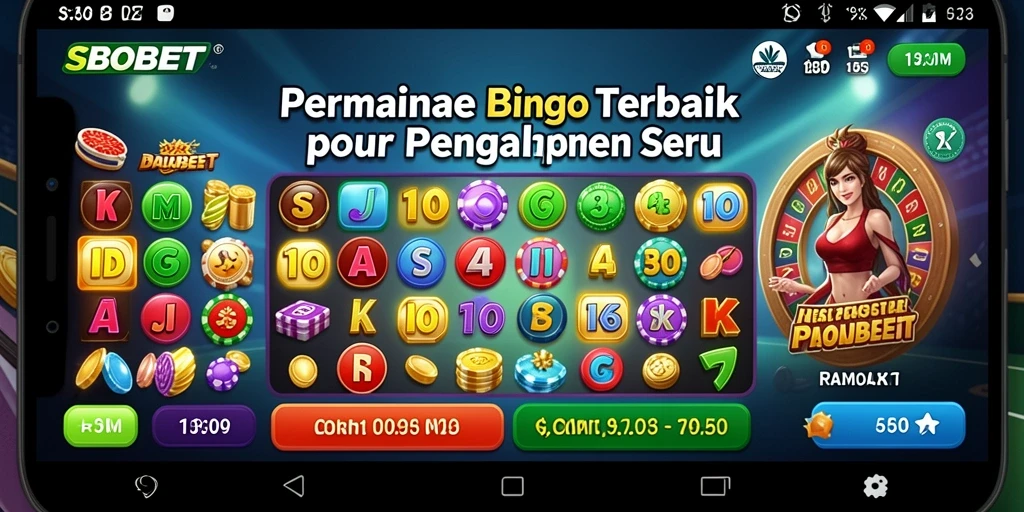 Tampilan menarik dari gameplay Bingo SBOBET yang seru.