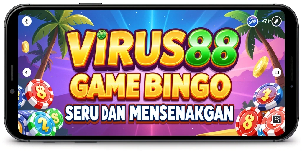 Tampilan gameplay seru dari VIRUS88 dengan desain Bingo yang menarik.