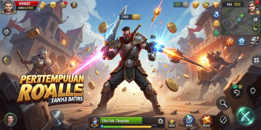 Tampilan menegangkan dari gameplay Battle Royale yang seru dan tak terduga.